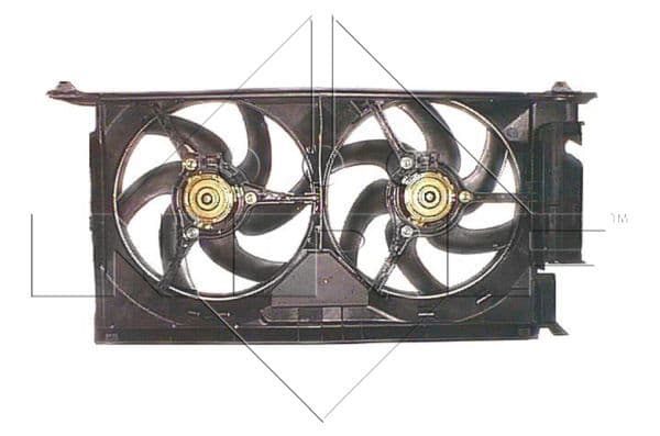 Radiatorventilator Rechts (met huisvesting) past: CITROEN BERLINGO, XSARA  PEUGEOT 306, 406, PARTNER 1.5D-2.0D 11.95-12.15