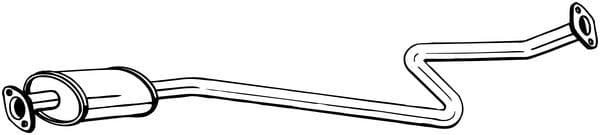 Middendemper uitlaatsysteem past: NISSAN MICRA II 1.0/1.4 07.00-02.03