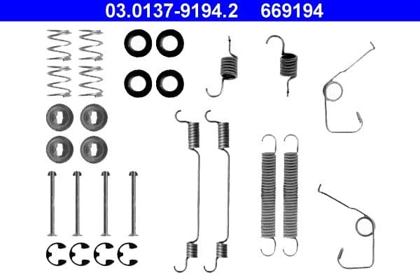 Accessory Kit, brake shoes
