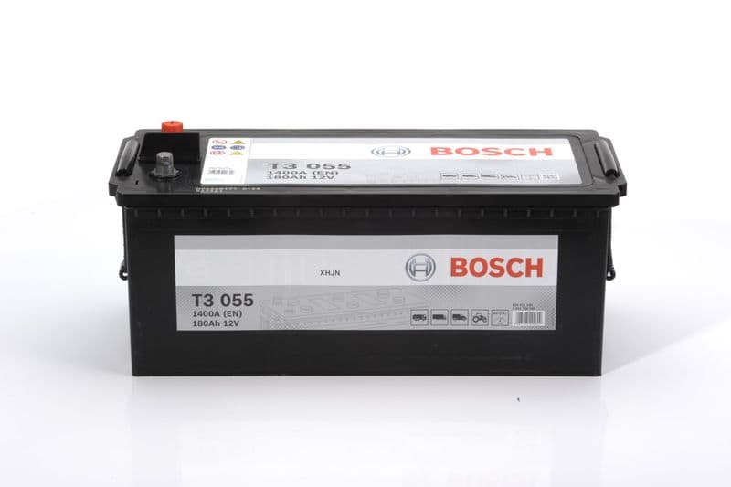 Batterij BOSCH 180Ah/1400A T3 (L+ Standaard terminal) 513x222x223 B00 - geen montageflens (Beginnen)