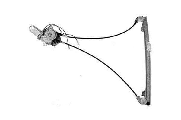 Raamregelaar Voor Links (elektrisch, met motor, aantal deuren: 3, 2 pinnen) past: CITROEN SAXO  PEUGEOT 106 I, 106 II 08.91-07.04