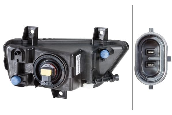 Mistlamp Voor Links (H8, met gebogen lichten) past: SKODA CITIGO 03.17-