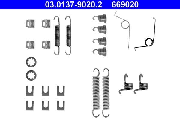 Remschoen reparatieset Links/Rechts past: ALFA ROMEO 33  FIAT 131, 132, ARGENTA  PEUGEOT 304, 305 I  RENAULT 12, 18, 18 VARIABLE, 20, 25, 30, 4, 4/MINIVAN, 5, ESPACE I 0.8-2.5D 10.62-12.96