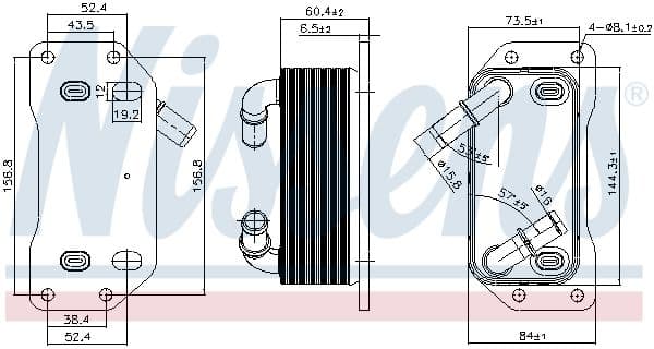 Olie radiator past: VOLVO S60 II, S80 II, S90 II, V40, V60 I, V70 III, XC40, XC60 I, XC70 II 1.5/2.0 09.13-