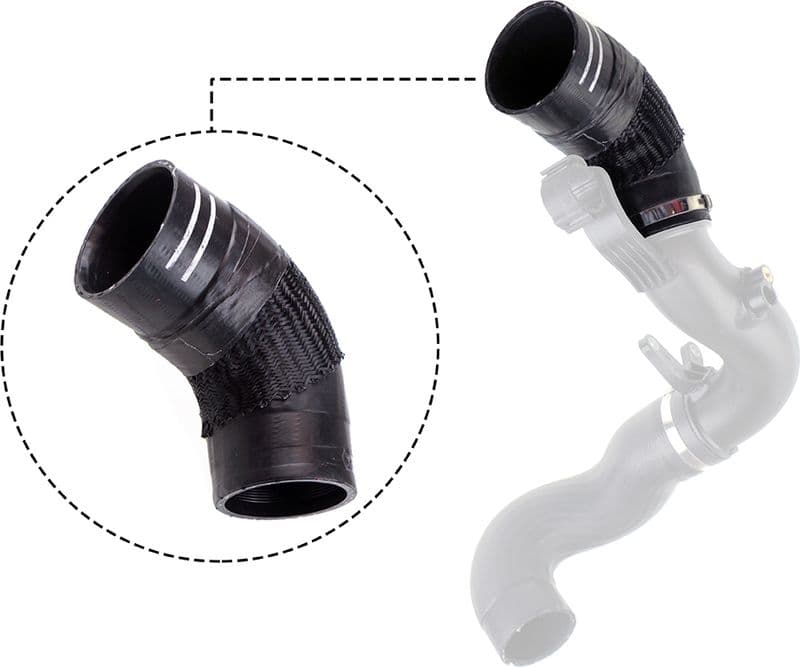 Intercooler slang (diameter 55/60mm, lengte 205mm, zwart) past: CITROEN JUMPER III  FIAT DUCATO  PEUGEOT BOXER 2.2D 04.06-