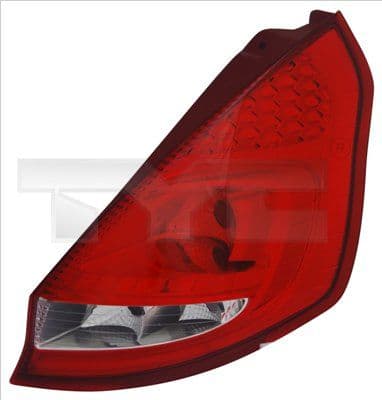 Achterlicht Rechts (P21/5W/P21W/W16W, kleur indicator wit, kleur van het glas red) past: FORD FIESTA VI Hatchback 06.08-01.13