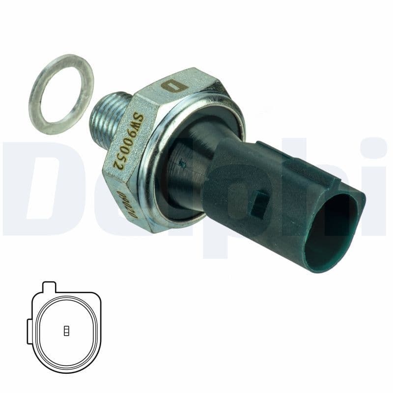 Oliedruksensor (0,5bar, 1 pin, zwart) past: AUDI A1, A3, A4 ALLROAD B8, A4 B8, A5, A6 C7, A7, A8 D4, Q3, Q5  BENTLEY BENTAYGA, CONTINENTAL, FLYING SPUR  SEAT ALHAMBRA, ALTEA, ALTEA XL 1.2-4.2 05.03-