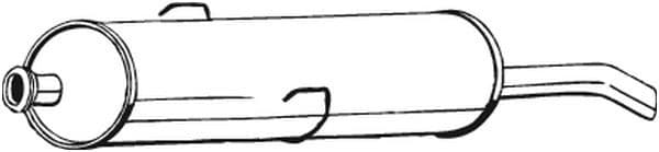 Uitlaatsysteem achterste geluiddemper past: PEUGEOT J9 2.0/2.5D 03.80-06.87