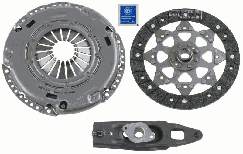 Koppelingskit met lager (228mm) past: MITSUBISHI COLT VI  SMART FORFOUR 1.5D 08.04-06.12
