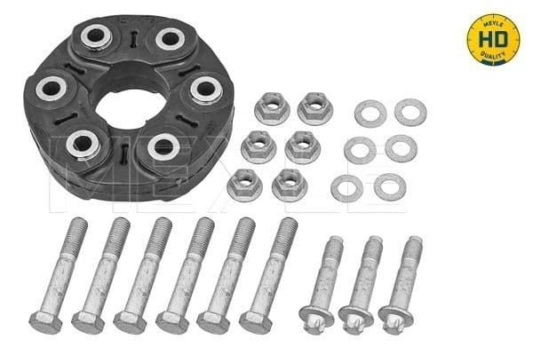 Schroefas elastische koppeling Achter/Voor (buitendiameter 144mm, Handmatig) past: BMW 1 (E81), 1 (E82), 1 (E87), 1 (E88), 1 (F20), 1 (F21), 2 (F22, F87), 2 (F23), 3 (E90), 3 (E91) 2.0-6.0 10.02-