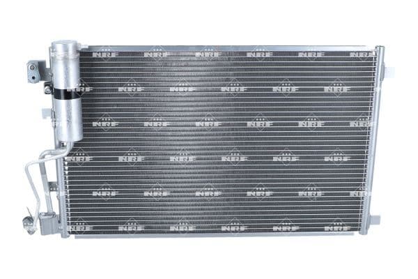A/C condensator (met droger) past: NISSAN QASHQAI +2, QASHQAI I 1.5D/1.6D/2.0D 11.06-04.14