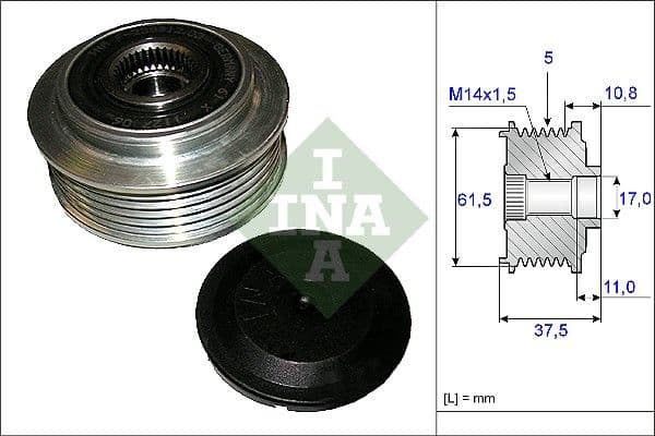 Dynamo poelie past: ALFA ROMEO 159, BRERA, SPIDER  FIAT CROMA 2.4D 06.05-12.12