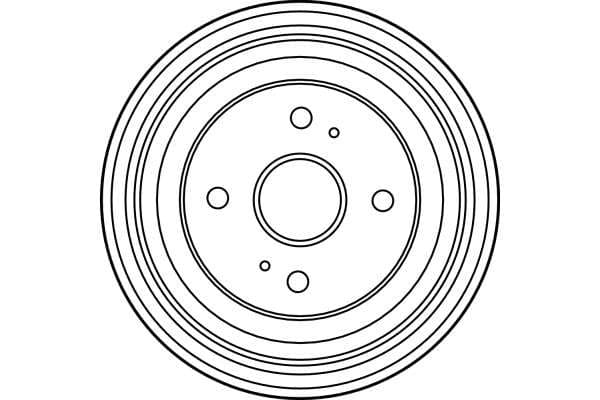 Brake drum Achter past: TOYOTA CARINA II, CARINA III, COROLLA, CORONA, CRESSIDA, LITEACE, TOWN ACE 1.3-2.4D 11.73-12.04