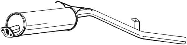 Uitlaatsysteem achterste geluiddemper past: NISSAN PICK UP 2.4/2.5D 03.86-02.98