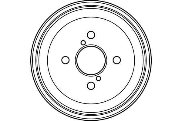 Brake drum Achter past: AUDI 100 C3, 80 B4  FORD ESCORT V  RENAULT 4  TOYOTA CARINA E VI, CARINA VII, COROLLA, SPRINTER CARIB  VW GOLF III, TRANSPORTER T2 1.1-2.0D 08.75-06.02