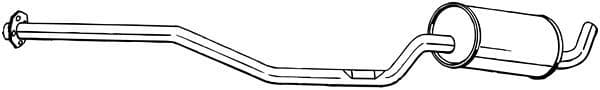Middendemper uitlaatsysteem past: VOLVO 740, 760, 940, 940 II, 960 2.4D 08.82-10.98