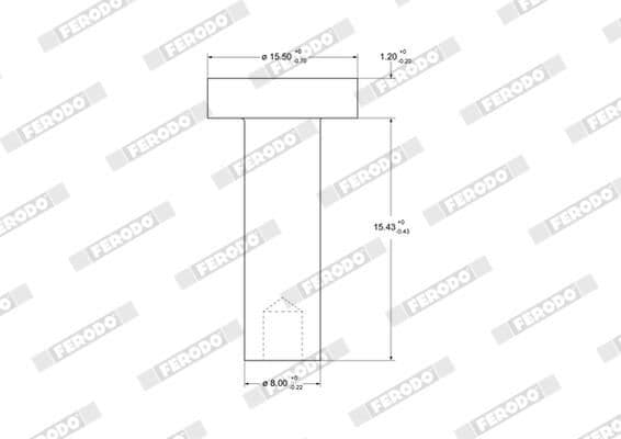 Rivet, drum brake lining