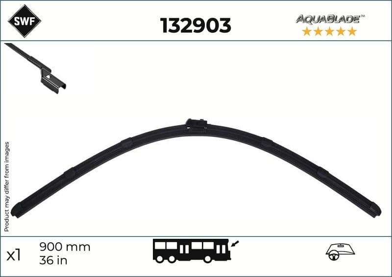 Wisserblad voegloos Voor (1pcs) AquaBlade 900mm past: MERCEDES CITARO (O 530) 06.00-