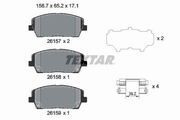 Remblokken set Voor , past: HYUNDAI SANTA FE IV  KIA SORENTO III 2.0D-3.5 01.15-12.20