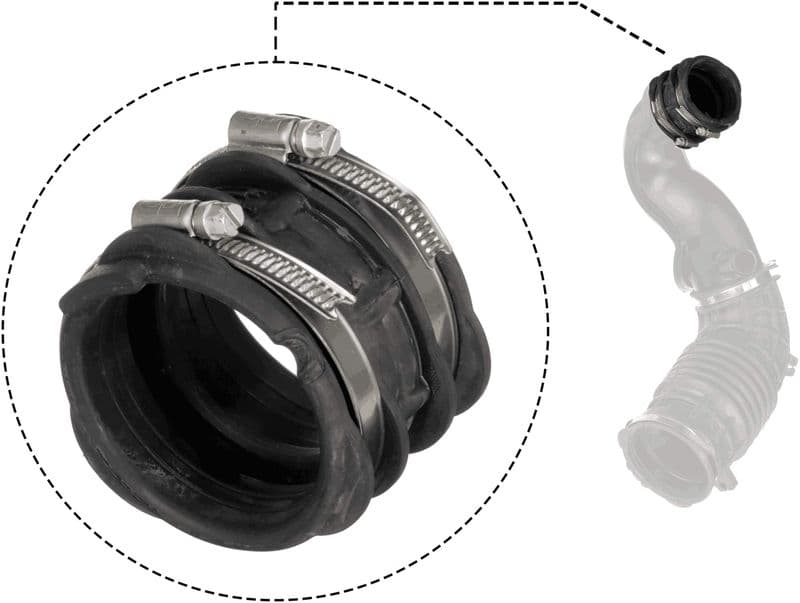 Luchtinlaatpijp (diameter 61,5mm, nbr) past: FORD TRANSIT V363 2.2D 08.13-