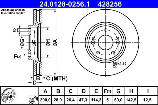 Brake disc Voor Links/Rechts past: HYUNDAI I30, I40 I, I40 I CW, IX35, SONATA V, TUCSON  KIA CARENS IV, OPTIMA, SPORTAGE II, SPORTAGE III 1.4-3.3 06.04-