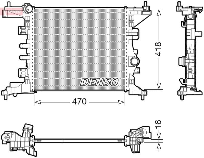 Motorradiator (handmatig) past: OPEL MERIVA B 1.4 06.10-03.17