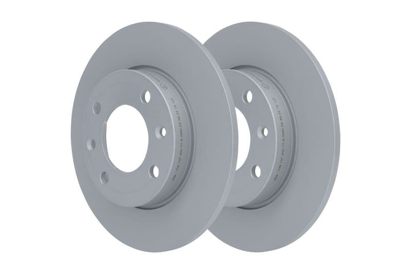 Brake disc Achter Links/Rechts past: CITROEN BERLINGO, C2, C2 ENTERPRISE, C3 I, C3 PLURIEL, C4, C4 I, XSARA PICASSO  PEUGEOT 1007, 307, PARTNER, PARTNER ORIGIN 1.4-Electric 06.96-