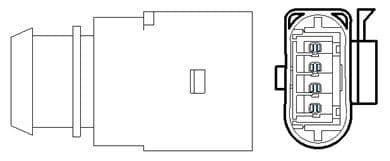 Lambda sonde (aantal draden 4, 725mm) past: SEAT MII  SKODA CITIGO  VW LOAD UP!, UP! 1.0 08.11-08.20