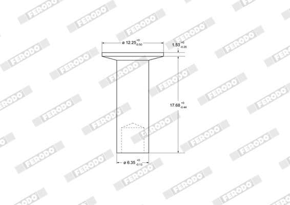 Rivet, drum brake lining