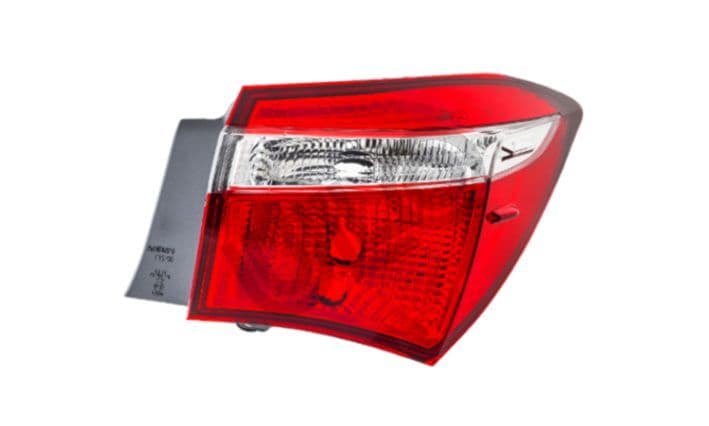 Achterlicht Rechts (extern, P21/5W/PY21W, kleur indicator wit, kleur van het glas red) past: TOYOTA COROLLA SDN E17 Saloon 06.13-12.18