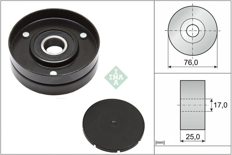 Deflection/Guide Pulley, V-ribbed belt