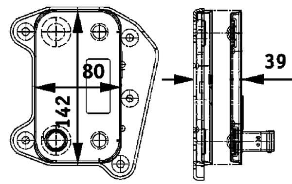 Oliekoeler (met zegel) past: MERCEDES C (CL203), C T-MODEL (S203), C T-MODEL (S204), C (W203), C (W204), CLC (CL203), CLK (C209), E T-MODEL (S210), E T-MODEL (S211), E (VF211) 1.8-4.7 01.95-