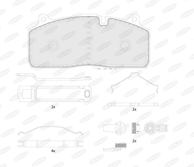 Remblokken set Achter/Voor Haldex DBT22LT