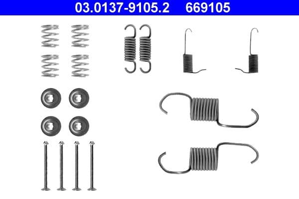 Accessory Kit, brake shoes