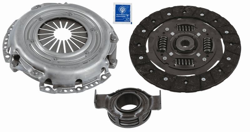 Koppelingskit met lager (220mm) past: FORD ESCORT IV, ESCORT IV EXPRESS, ESCORT V, FIESTA III, ORION I, ORION II, ORION III 1.6/1.8 07.83-12.95