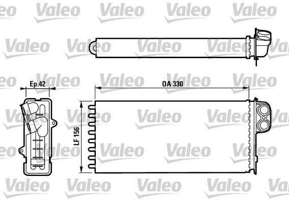Verwarming (157x330x42mm) past: RVI PREMIUM dCi11B/43-MIDR06.23.56B/41 04.96-