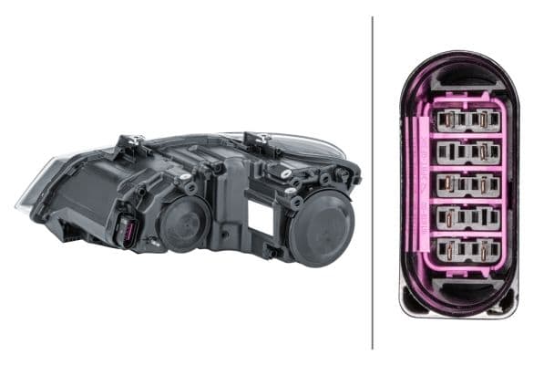 Koplamp Rechts (H7/H7/PY21W/W5W, elektrisch, met motor, met gloeilamp) past: VW POLO V 6C 05.14-09.17