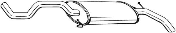 Uitlaatsysteem achterste geluiddemper past: VW POLO, POLO III CLASSIC 1.4 12.95-09.01