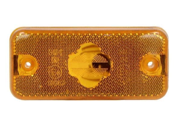 Markeringslichten Links/Rechts, geel, W5W, hoogte 50mm  breedte 110mm  diepte 18/110mm, voor reksysteem, geen hanger, 12/24V (aansluiting: SUPERSEAL 2PIN) past: IVECO EUROSTAR, EUROTECH MH 01.92-