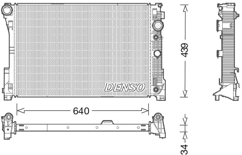 Motorradiator (automatisch) past: MERCEDES C (C204), C T-MODEL (S204), C (W204), CLS (C218), CLS SHOOTING BRAKE (X218), E (A207), E (C207), E T-MODEL (S212), E (W212), GLK (X204) 1.6-6.2 01.07-