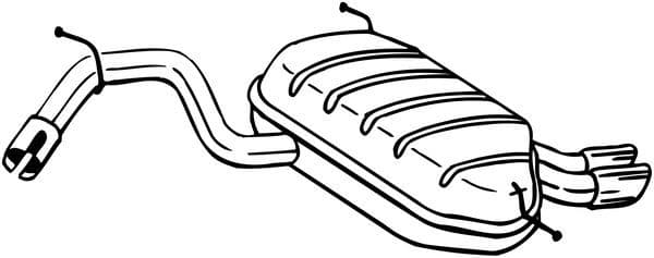 Uitlaatsysteem achterste geluiddemper past: SKODA YETI 1.8 05.09-12.17