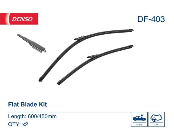 Wisserblad voegloos Voor (2pcs) Flat Blades 600/450mm past: BMW 4 (F32, F82), 4 (F33, F83), 4 GRAN COUPE (F36) 07.13-05.21