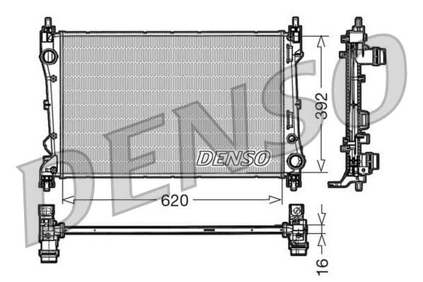 Motorradiator past: FIAT DOBLO, DOBLO CARGO 1.3D/1.4 02.10-12.23