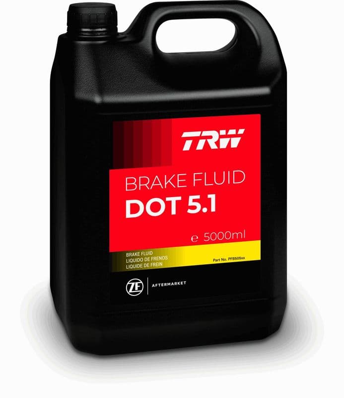 Brake fluid DOT5.1 (5L) [droog: 269°C, nat: 167°C, viscositeit: 810mm²/sec.] SAE J1703, ISO/DIN 4925