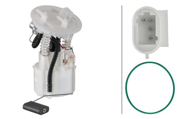 Elektrische brandstofpomp (module) past: DAEWOO NEXIA  RENAULT LAGUNA I, MEGANE I, MEGANE I CLASSIC, MEGANE I COACH, MEGANE SCÉNIC, SCENIC I 1.4-2.0 02.95-09.03