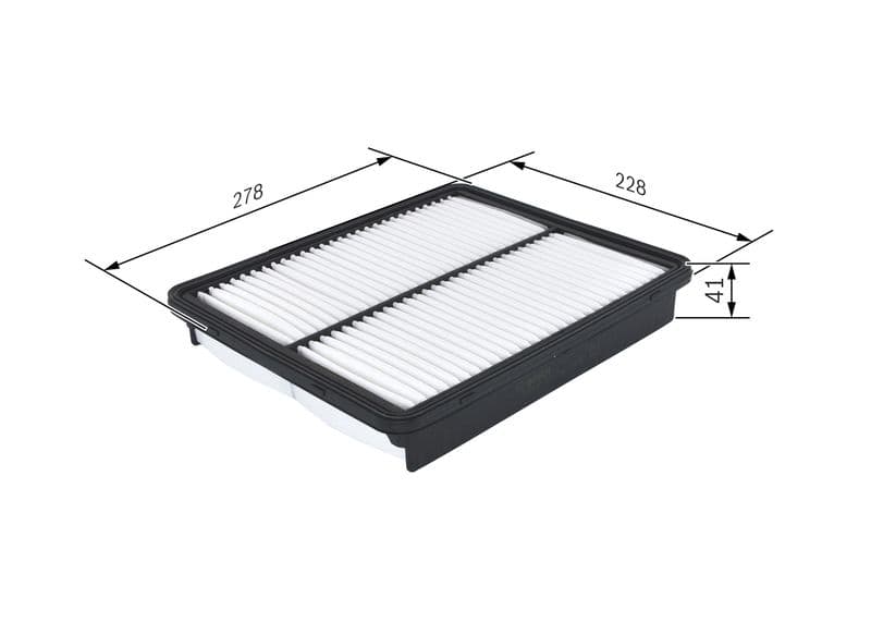 Luchtfilter (Patroon) past: HYUNDAI GRANDEUR, SANTA FÉ II, SONATA VI  KIA OPTIMA, SORENTO II 1.7D-3.5 06.09-10.16