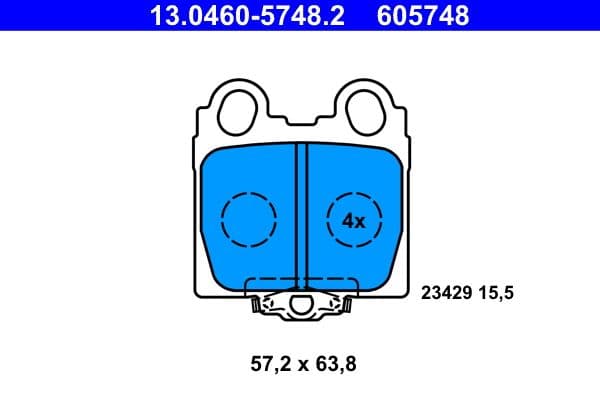 Remblokken set Achter , past: LEXUS GS, IS I, IS SPORTCROSS, SC  TOYOTA ALTEZZA, ALTEZZA GITA, ARISTO, BREVIS, MARK II IX, PROGRES, VEROSSA 2.0-4.3 08.97-07.10