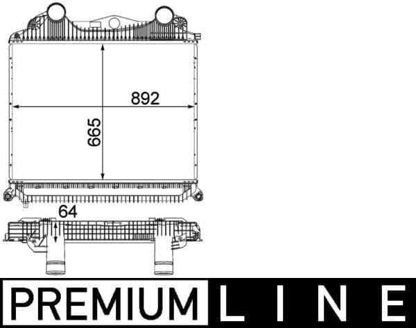 Toevoerluchtkoeler past: MAN TGA, TGS I D0836LF41-D2876LF25 06.99-