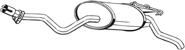 Uitlaatsysteem achterste geluiddemper past: MERCEDES 190 (W201) 2.0/2.0D 10.82-08.93