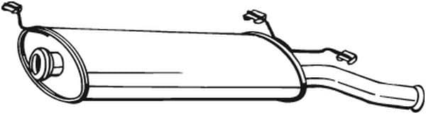 Uitlaatsysteem achterste geluiddemper past: CITROEN XSARA 1.4D/1.9D/2.0D 04.97-03.05